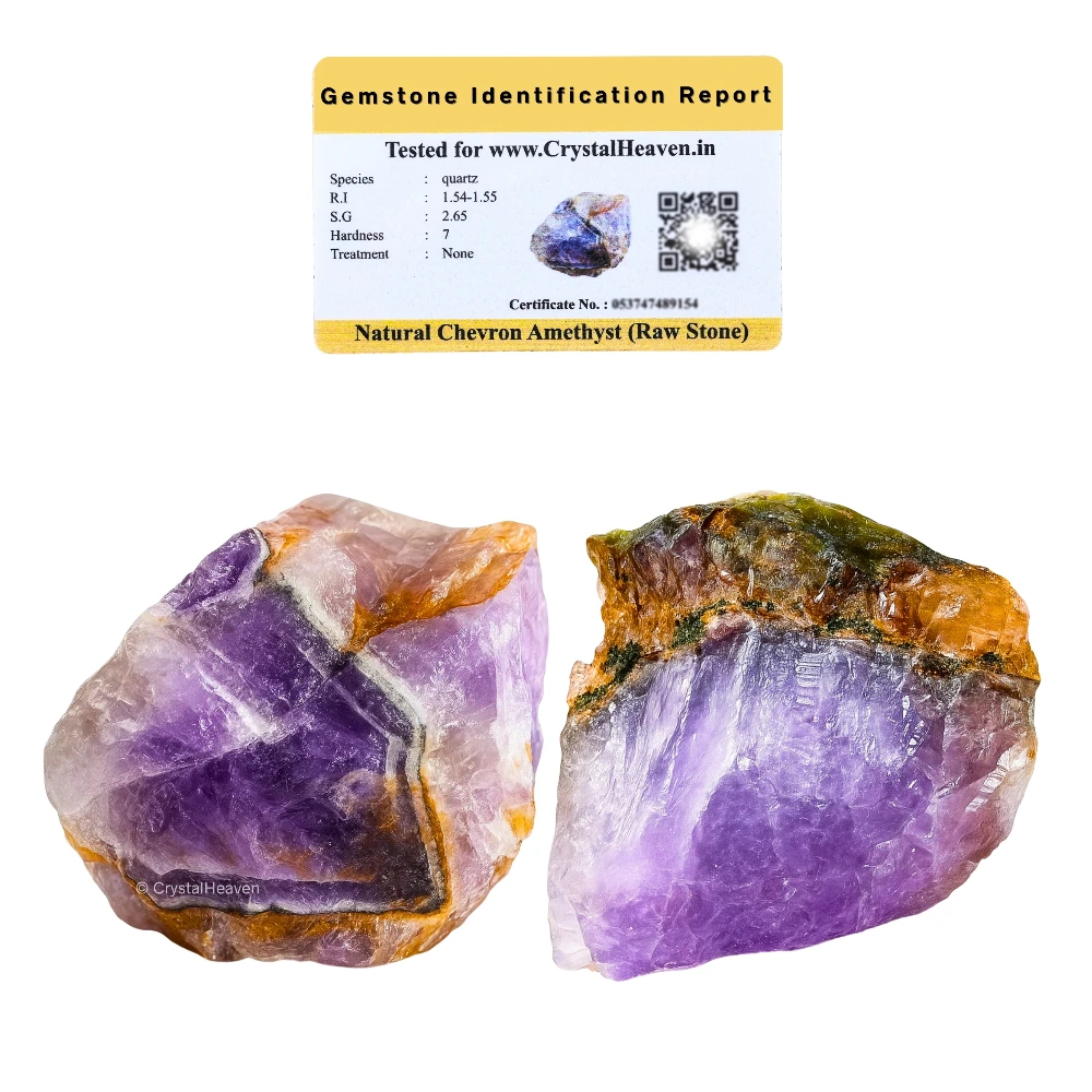 Raw Amethyst Chevron Crystals (2 Pieces)