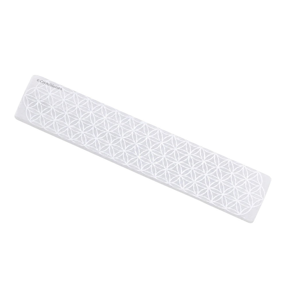 Selenite Charging Plate Stick with Flower of Life