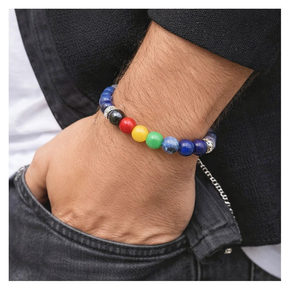 Lapis Lazuli Chakra Bracelet (Elastic)