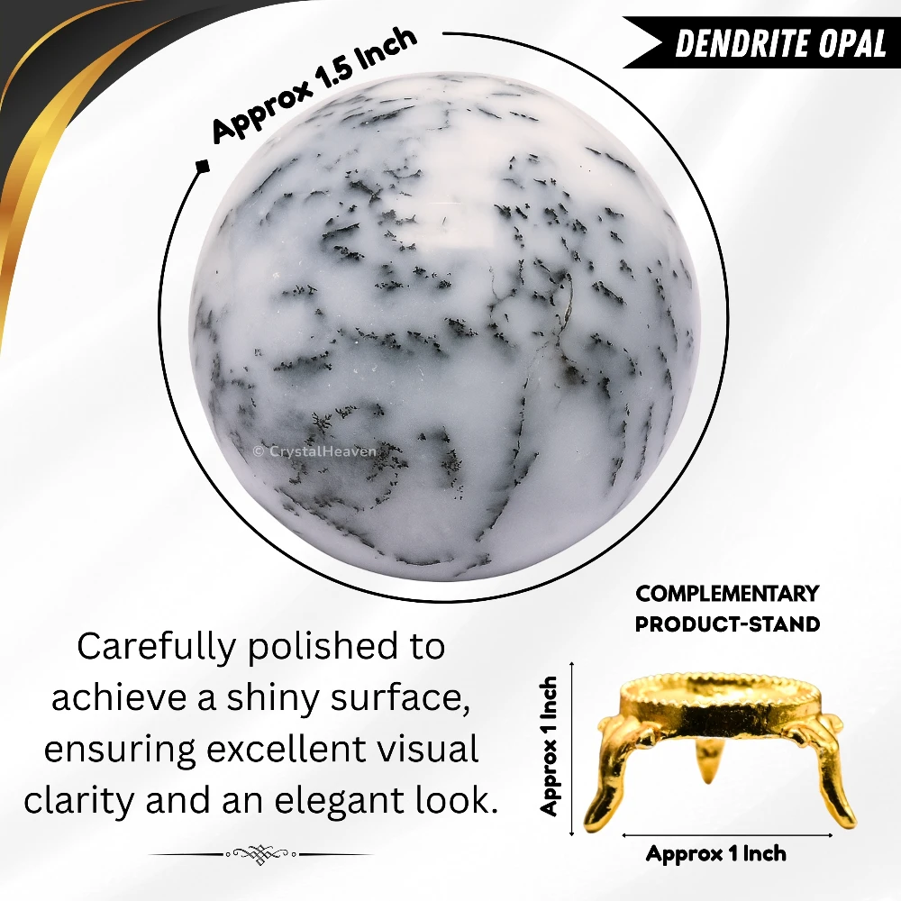 Dendrite Opal Sphere (1.5 Inch)