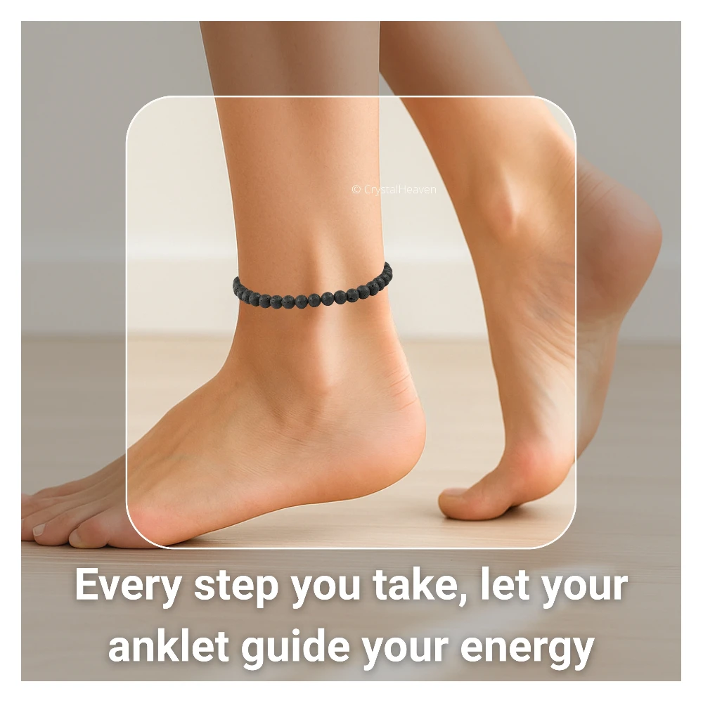 Lava Stone Anklet (Without Knot)