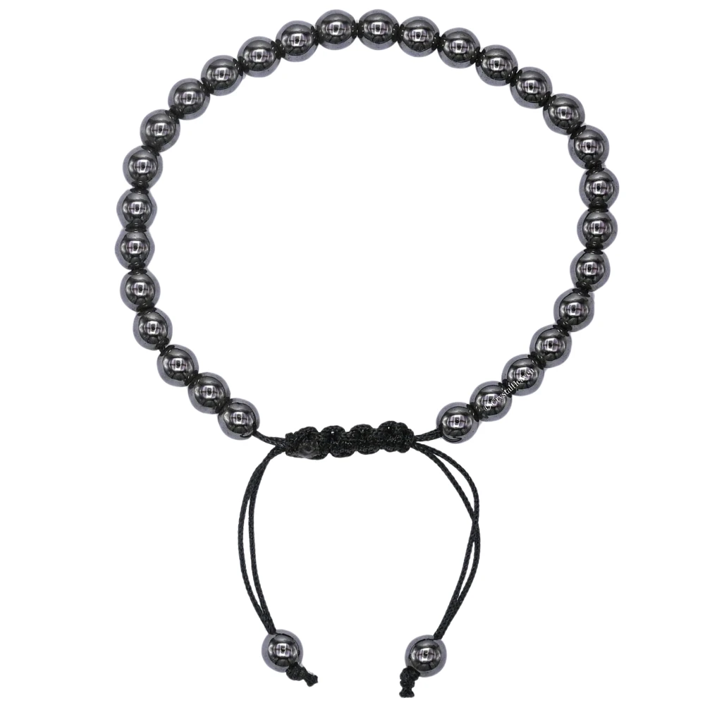 Hematite Healing Crystal Bracelets - 6mm Beads (Adjustable)