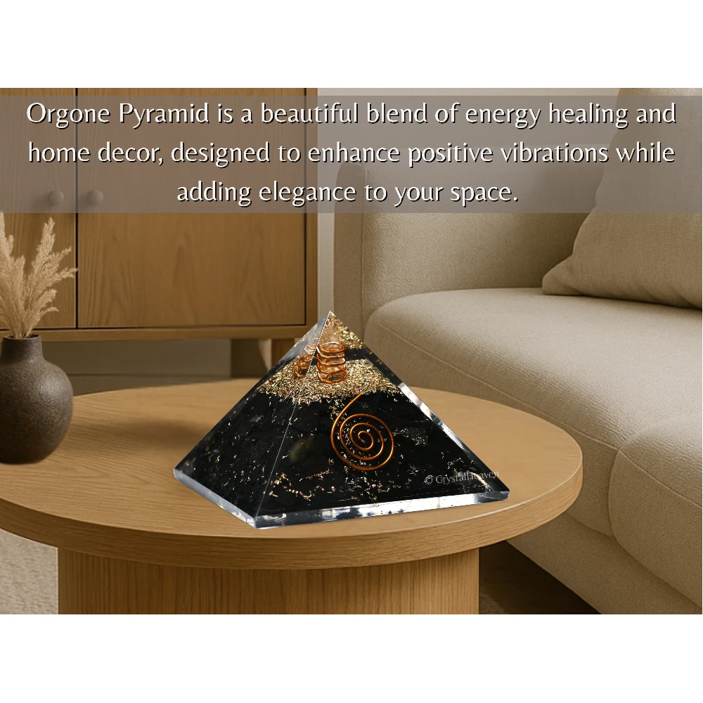 Shungite Orgone Pyramid (Copper Coil)