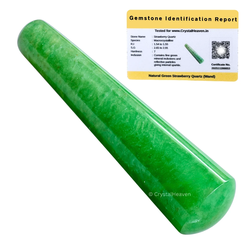 Green Strawberry Quartz Wand