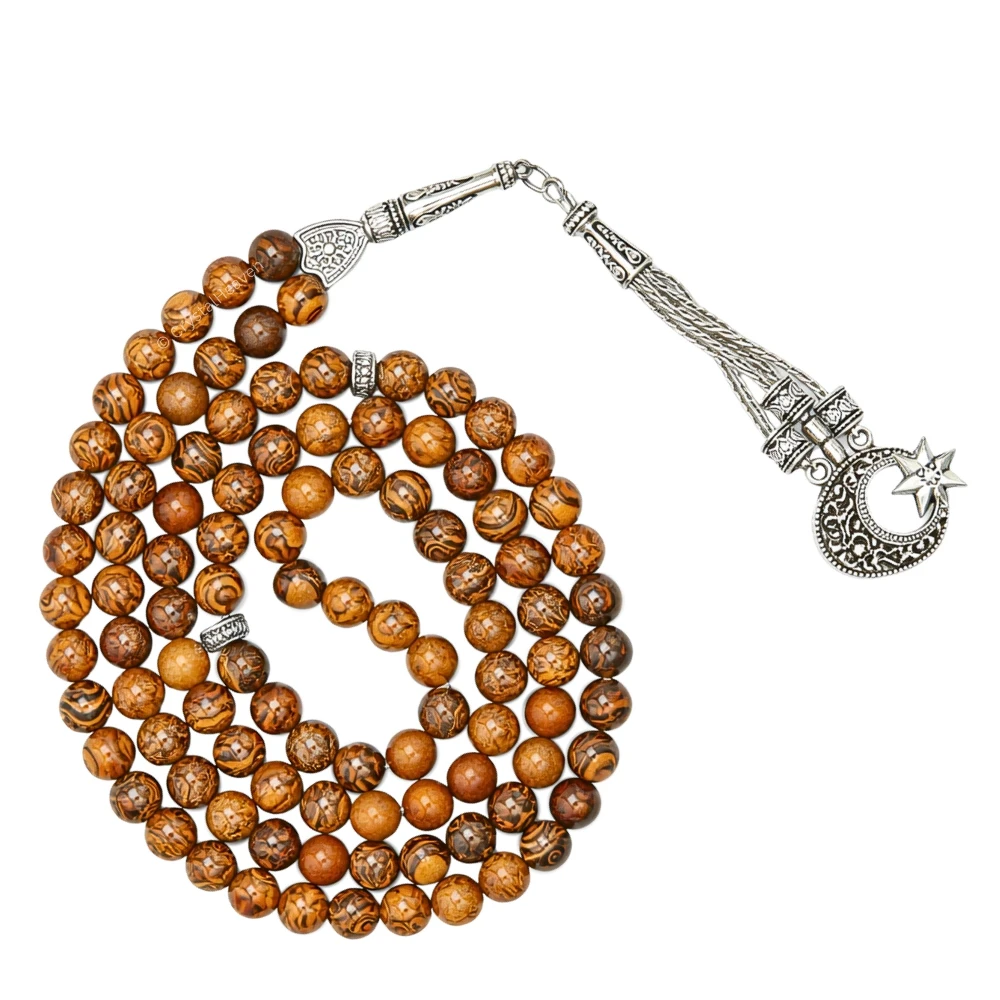 Mariyam Jasper Crystal Tasbih (Silver)