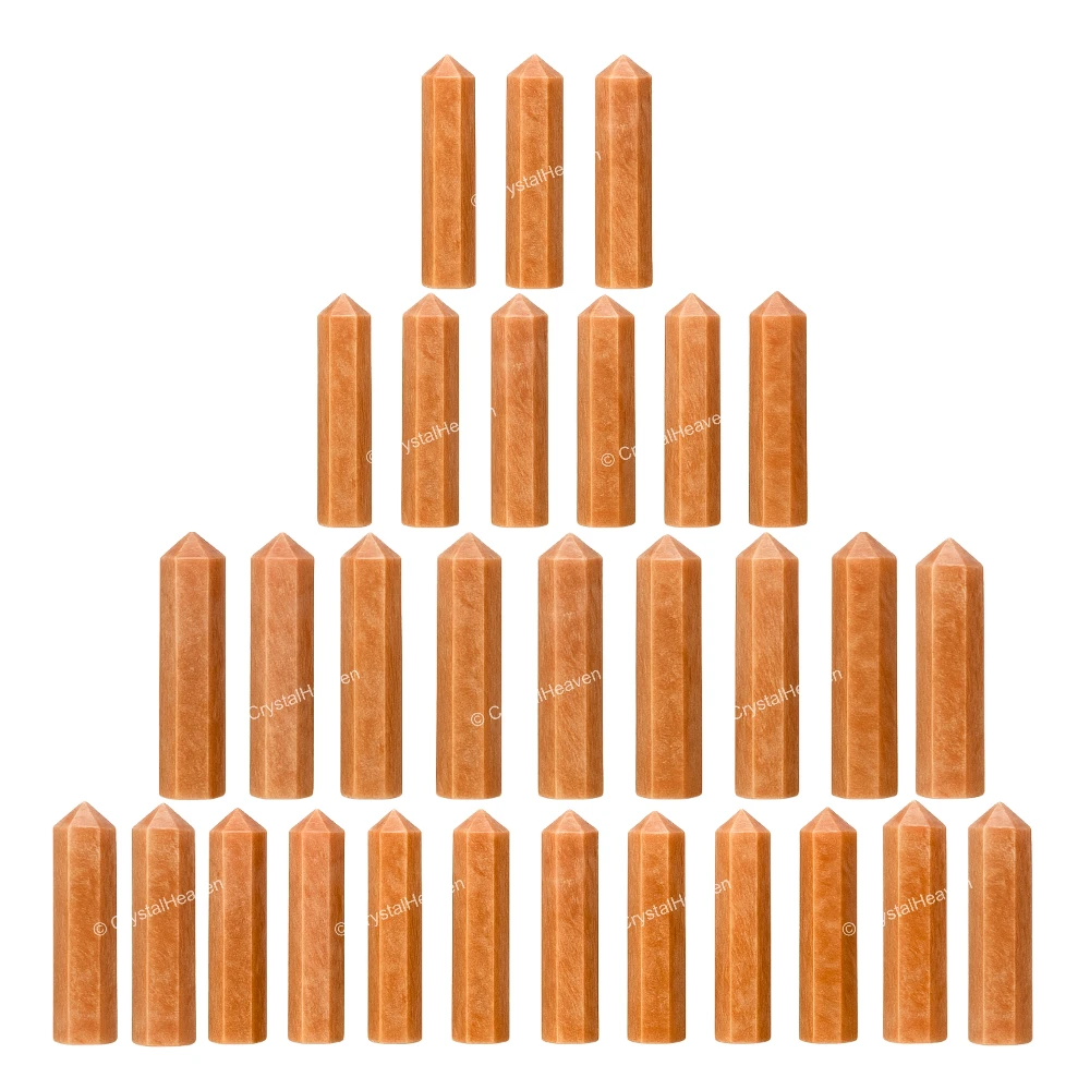 Peach Moonstone Pencil Points (Set of 3)