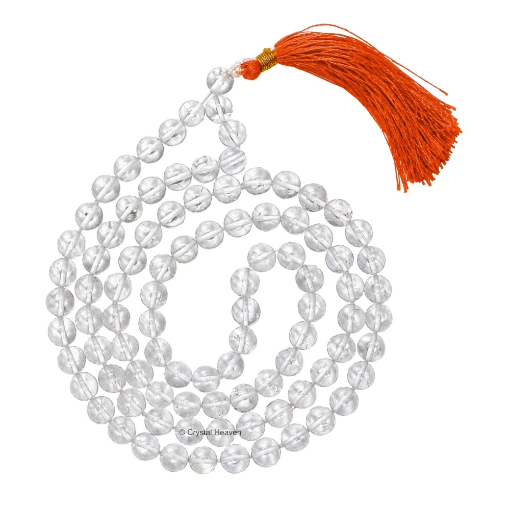 Sphatik Mala - A Grade 108 Beads (8mm, Without Knot)