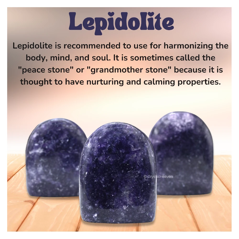 Lepidolite Standing Palm Stone (Regular)