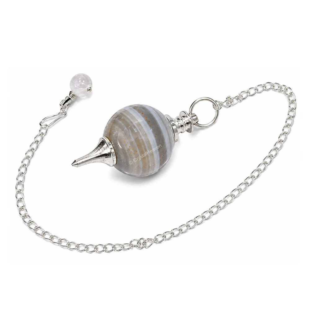 Lace Agate Ball Pendulum