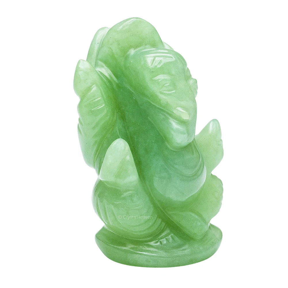 Green Aventurine (Light) Crystal Ganesh Ganpati