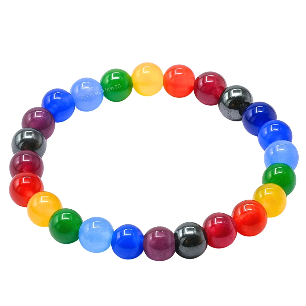 7 Chakra Quartz Bracelet (Elastic)