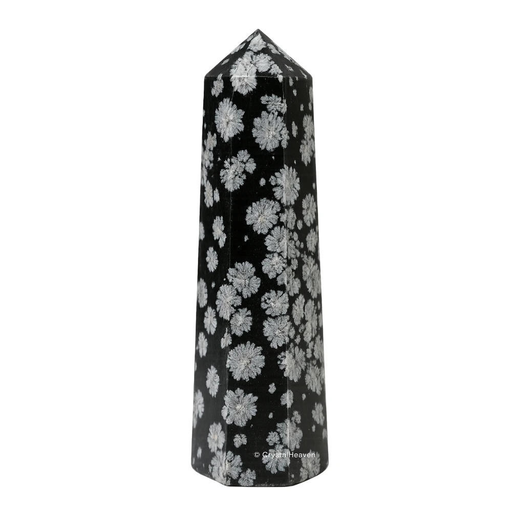 Snowflake Obsidian Crystal Tower