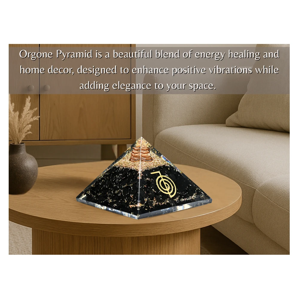 Black Tourmaline Orgone Pyramid (Reiki)