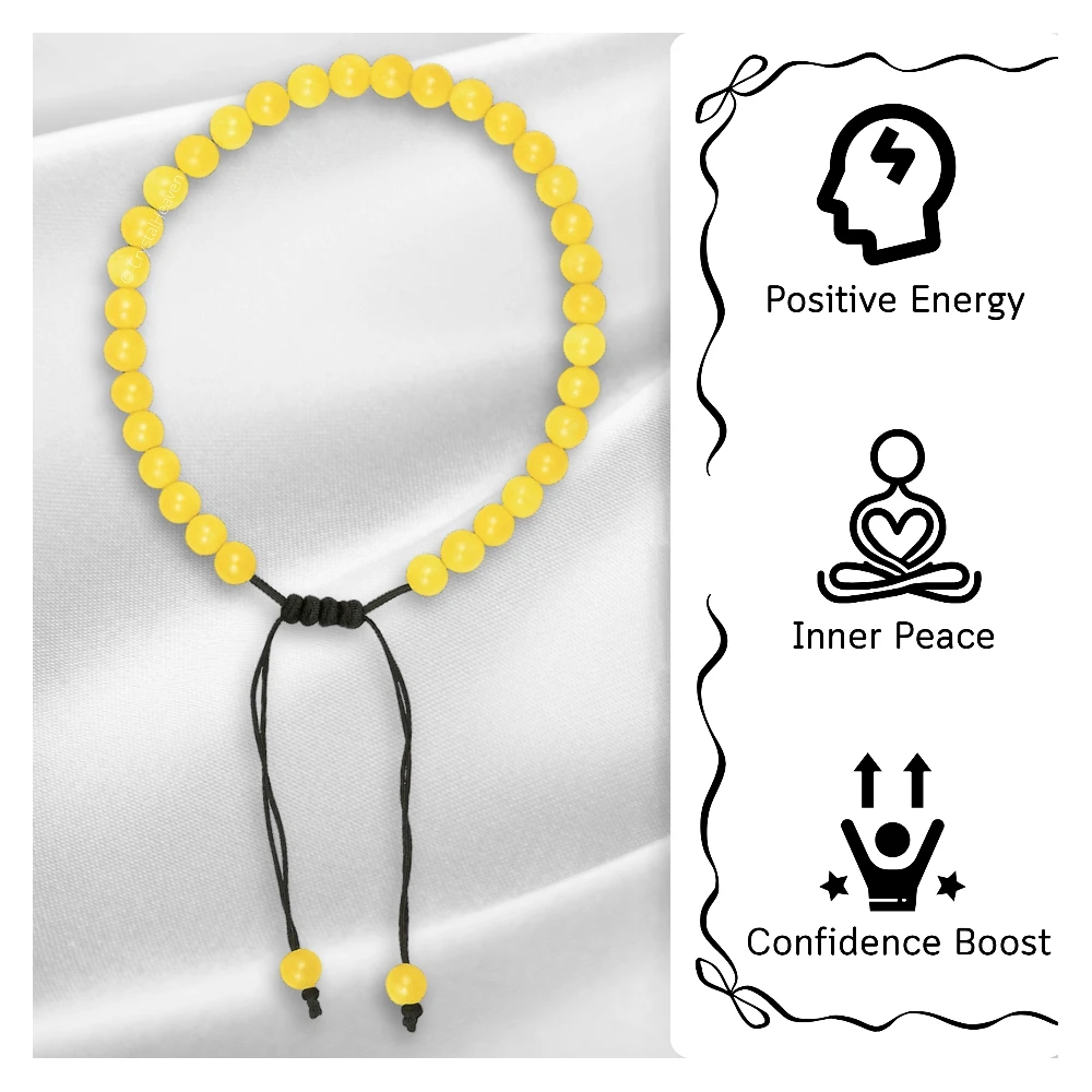 Yellow Calcite Anklet (Without Knot)