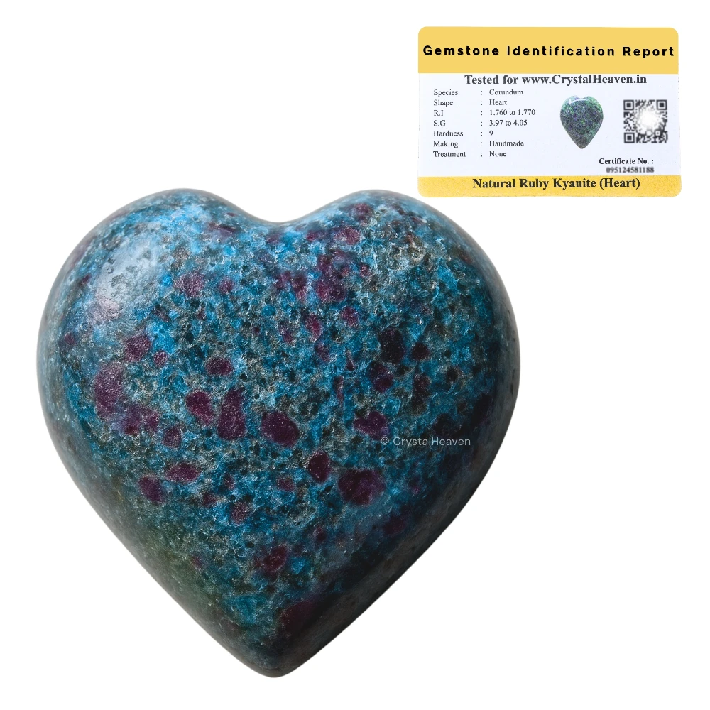 Ruby Kyanite Heart