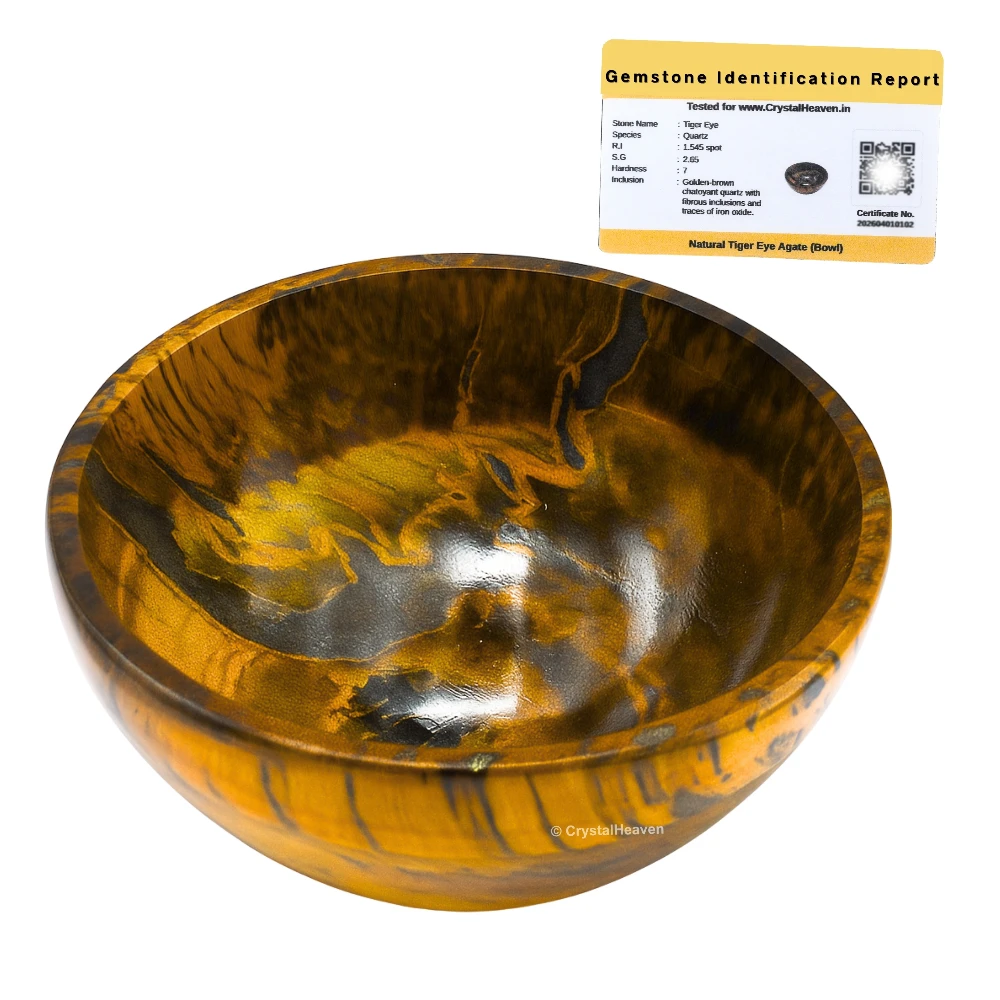 Tiger Eye Crystal Bowl - 2 Inch