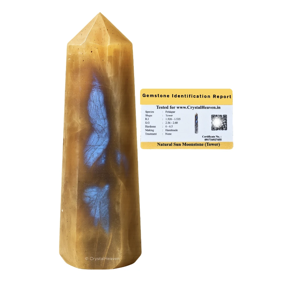 Sun Moonstone Crystal Tower (3" to 4" inch)