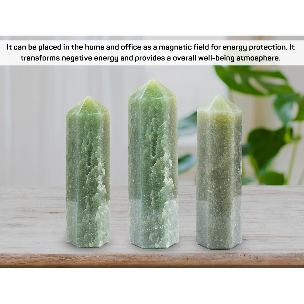 Large Green Aventurine Tower