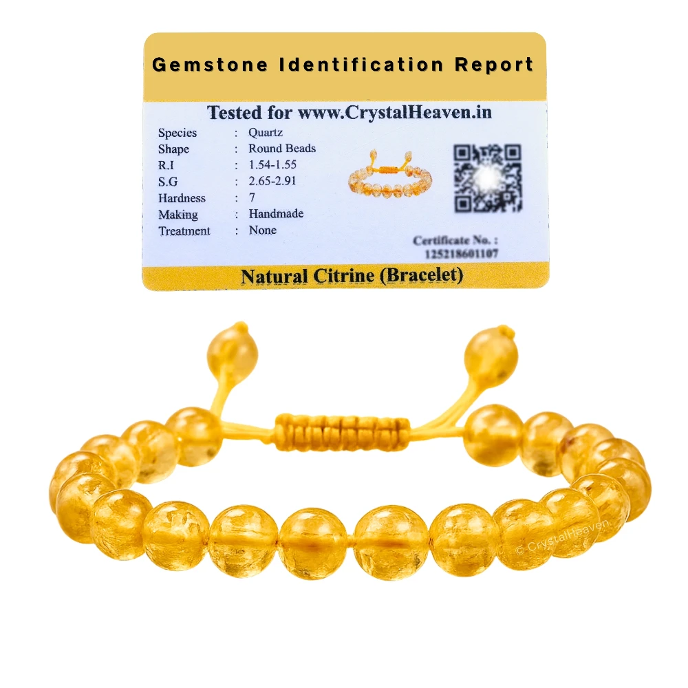 Premium Citrine Bracelet (Adjustable)