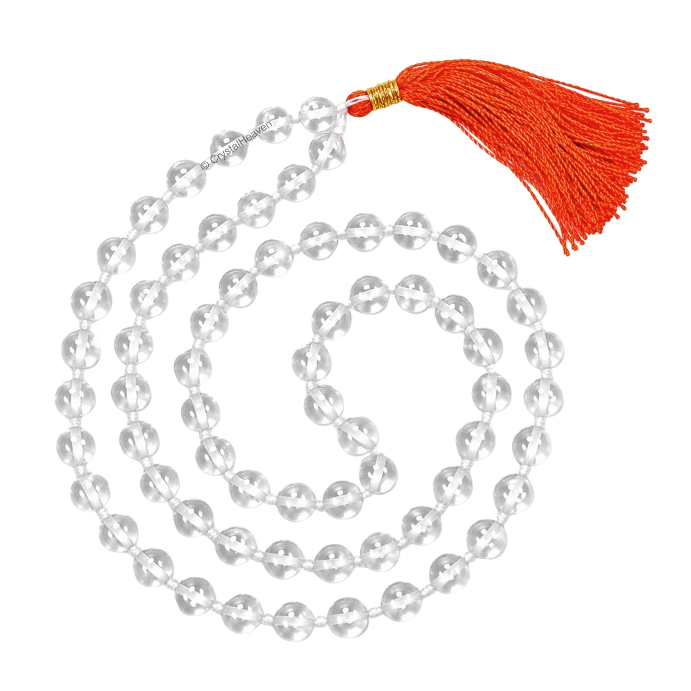 Sphatik Mala - A Grade 108 Beads (7mm, Hand Knotted)