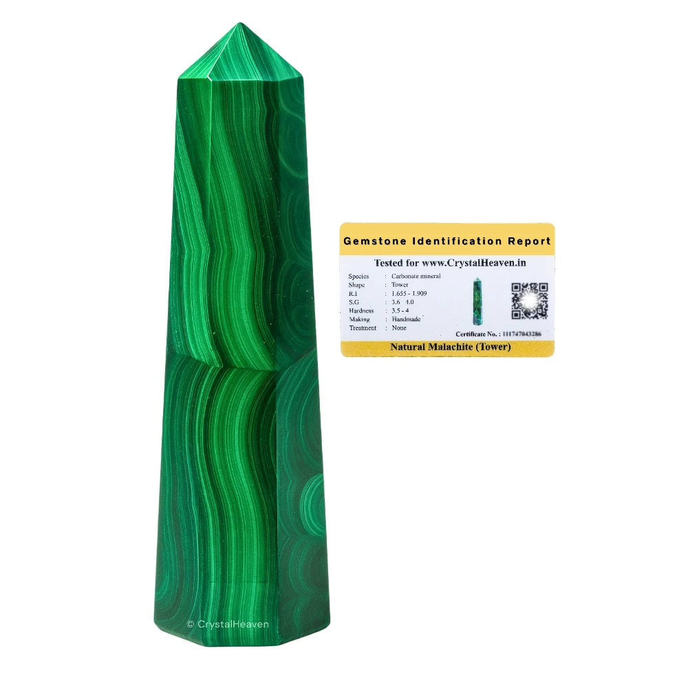 Malachite Crystal Tower (2" to 3" inch)
