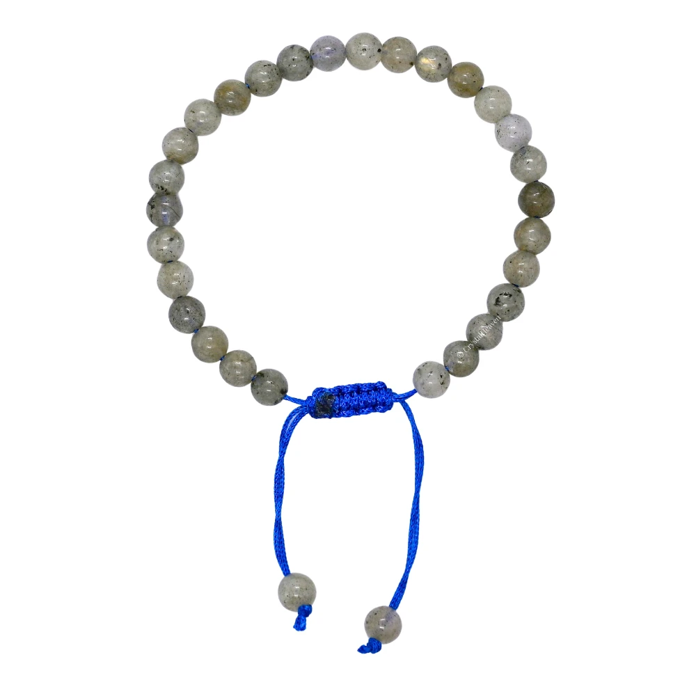 Labradorite Healing Crystal Bracelets - 6mm Beads (Adjustable)
