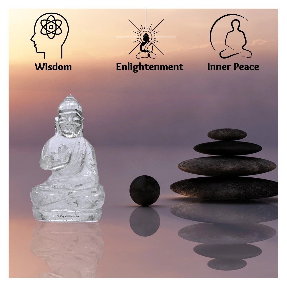 Clear Quartz Buddha Statue
