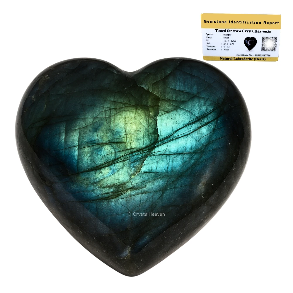 Labradorite Heart