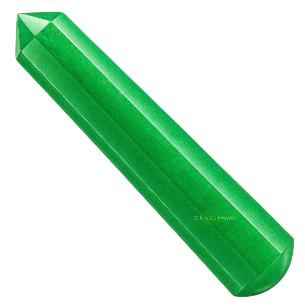 Green Strawberry Quartz Wand (Faceted)
