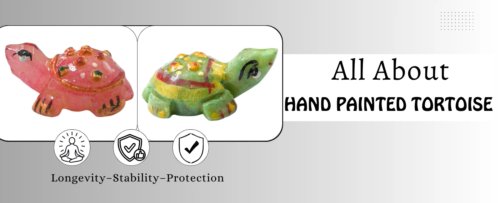 Hand Painted Tortoise for Home Decor: Beauty with Positive Energy