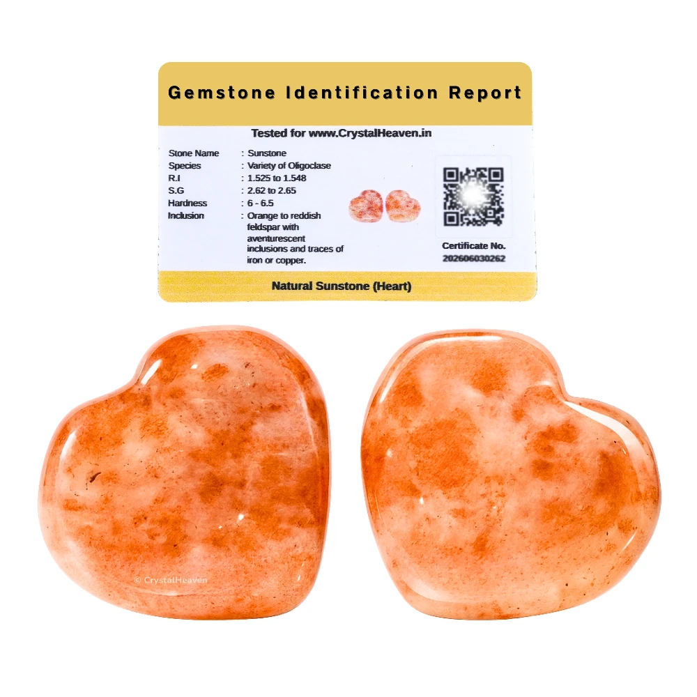Sunstone Mini Heart (Pack of 2)