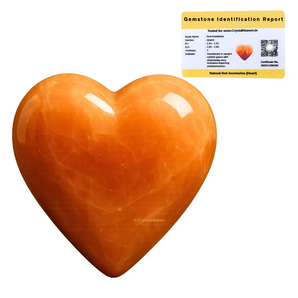 Red Aventurine Heart