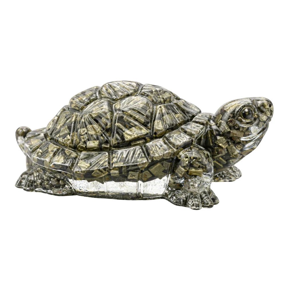 Natural Pyrite Tortoise Kachhua (5.5 Inch)