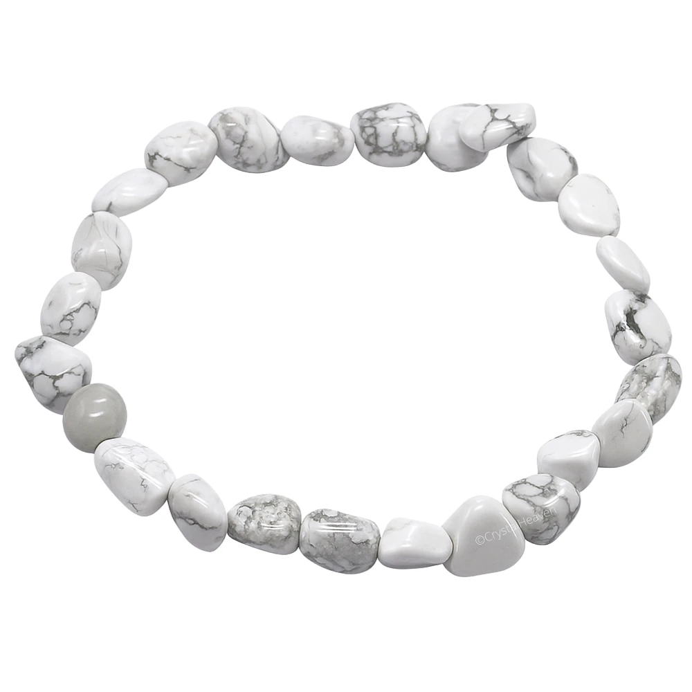 Howlite Tumbled Bracelet (Elastic)