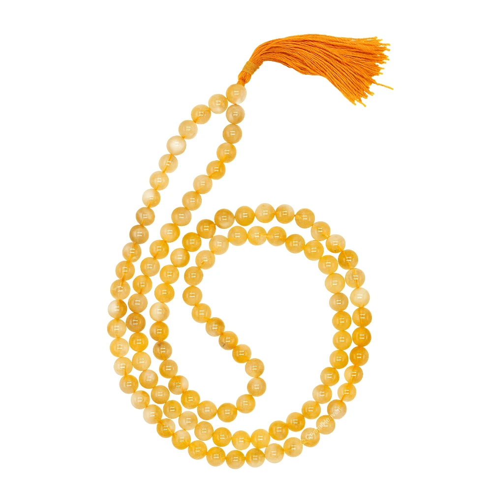 Citrine Japa Mala (Without Knot)