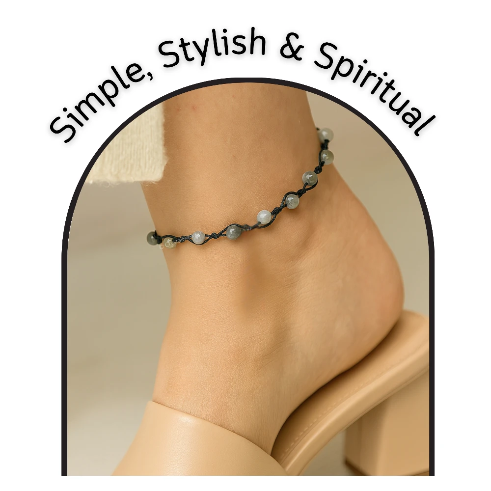 Labradorite Anklet (Hand Knotted)