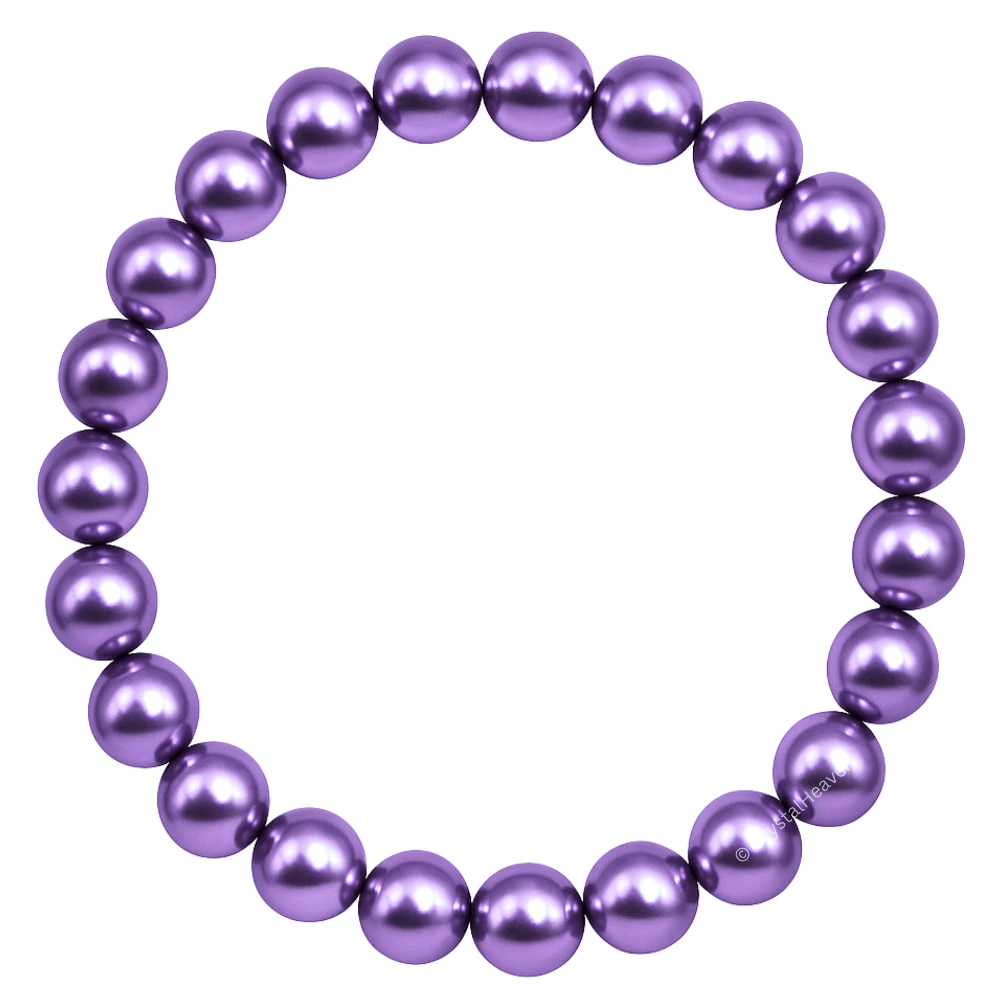 Lavender Pearl Bracelet (Elastic)