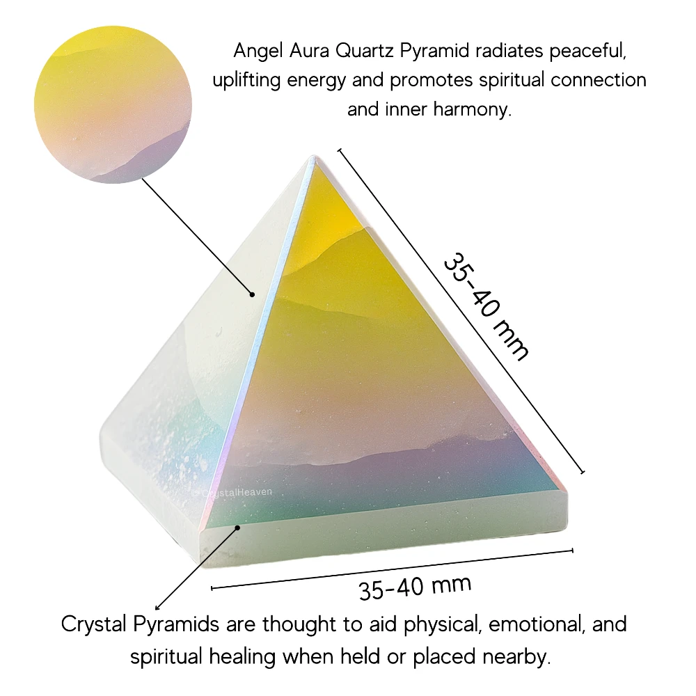 Angel Aura Quartz Pyramid (1.5 Inch)