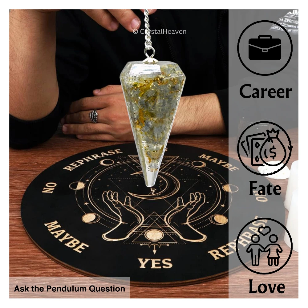 Labradorite Crystal Orgone Pendulum