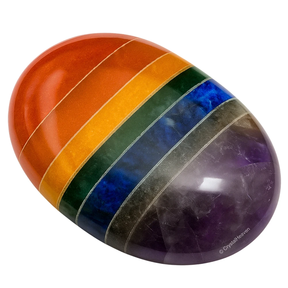7 Chakra Palm Stone