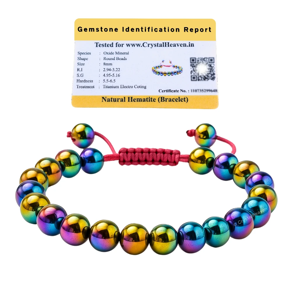 Rainbow Hematite Bracelet (Adjustable)