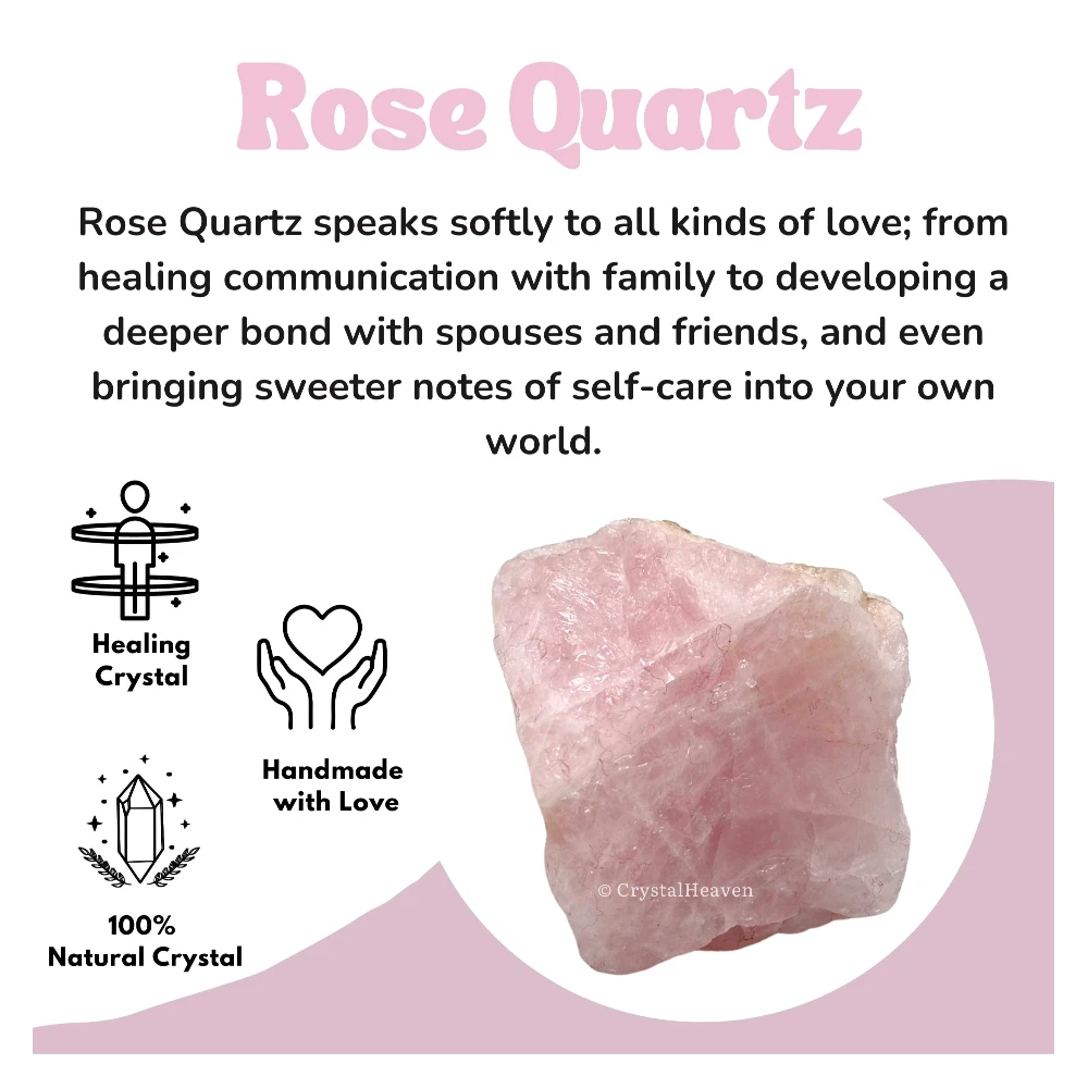 Raw Rose Quartz Crystals (5 Pieces)