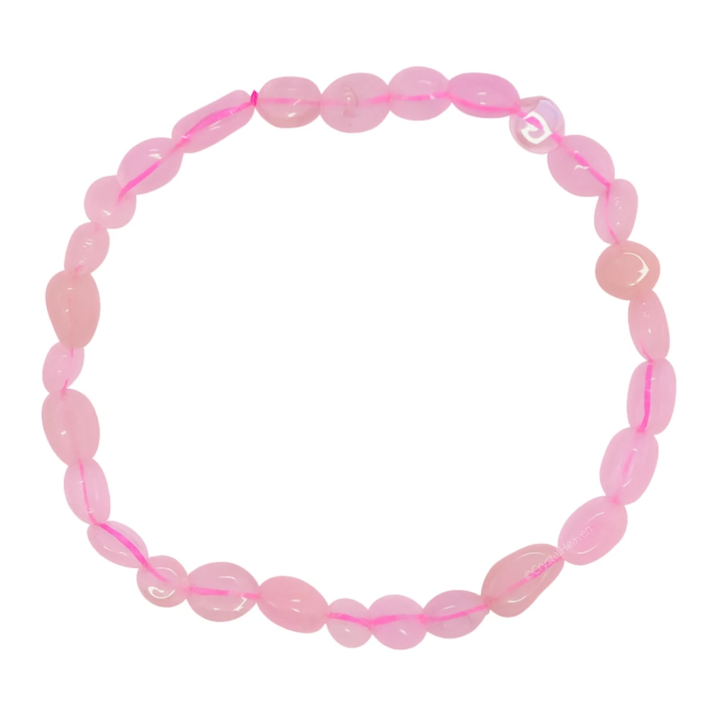 Rose Quartz Tumbled Bracelet (Elastic)