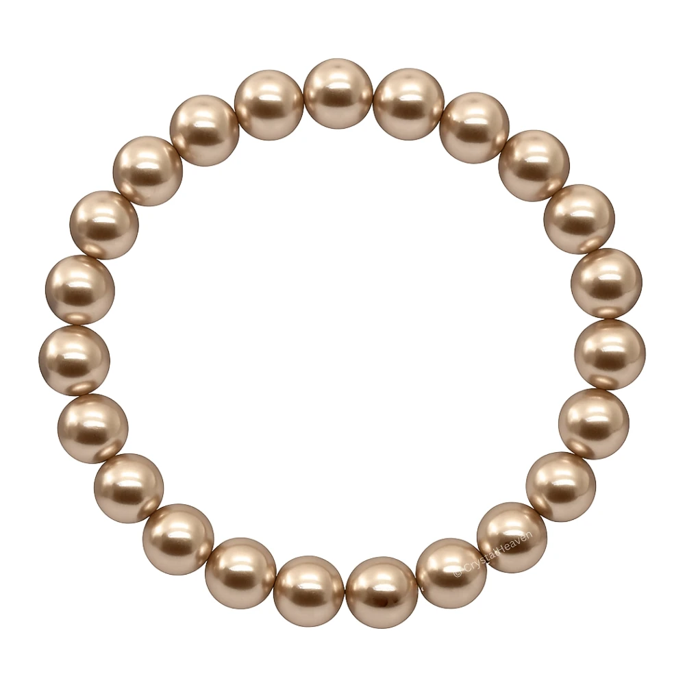Champagne Pearl Bracelet (Elastic)