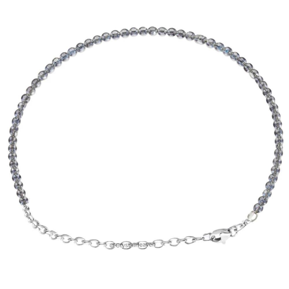 Labradorite Bracelets - 2mm Faceted Beads (Silver)