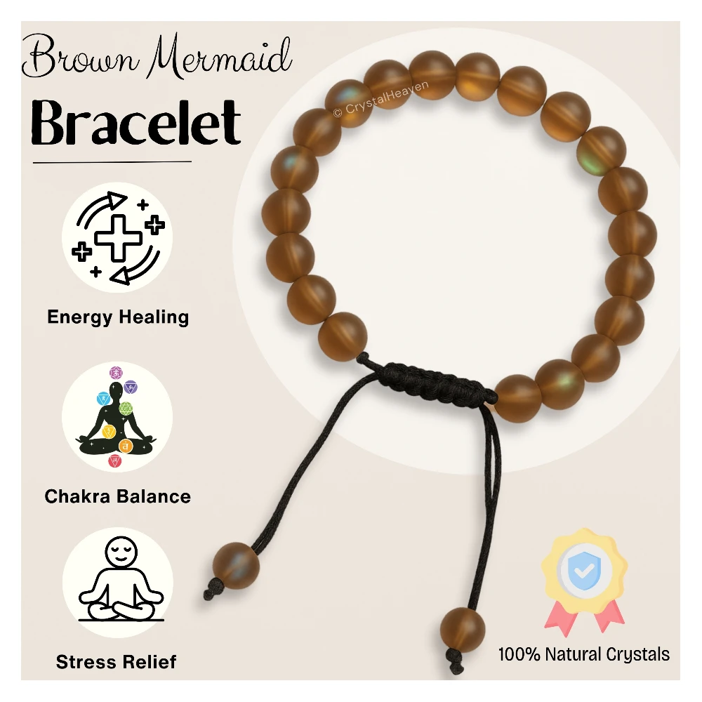 Chocolate Brown Mermaid Bracelet (Adjustable)
