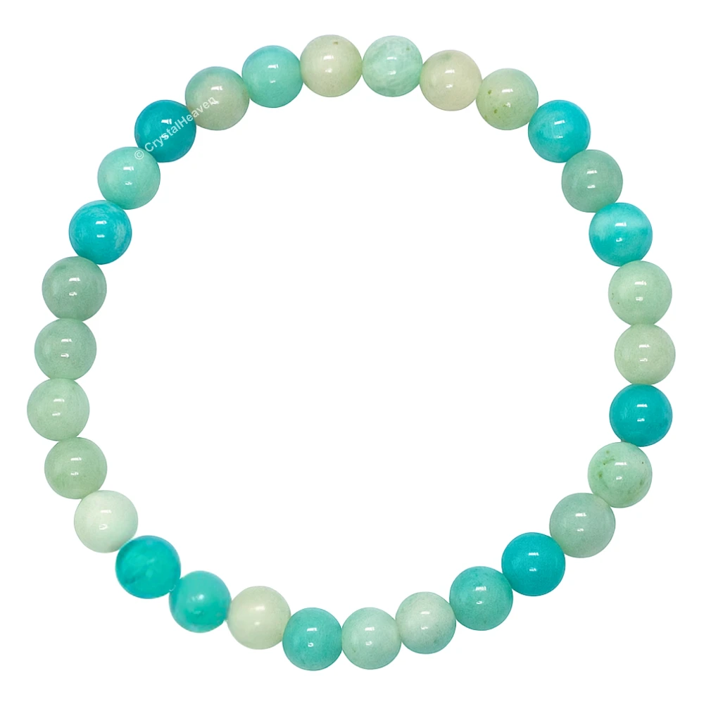 Amazonite Healing Crystal Bracelets - 6mm Beads