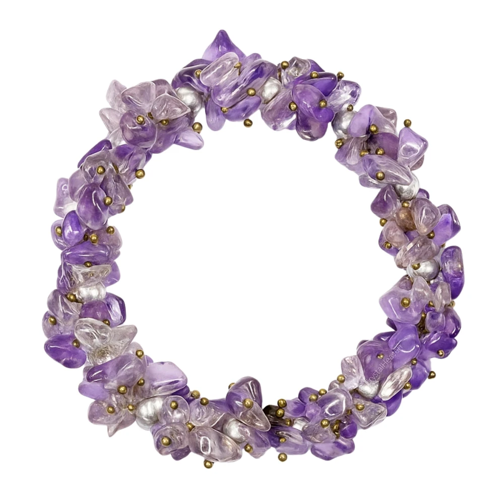 Amethyst Chips Bead Bracelet