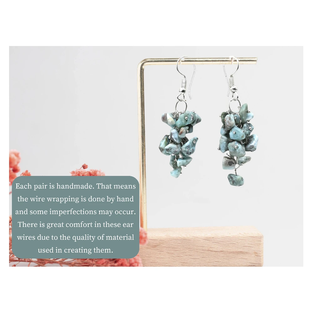 Larimar Crystal Earring (Silver)
