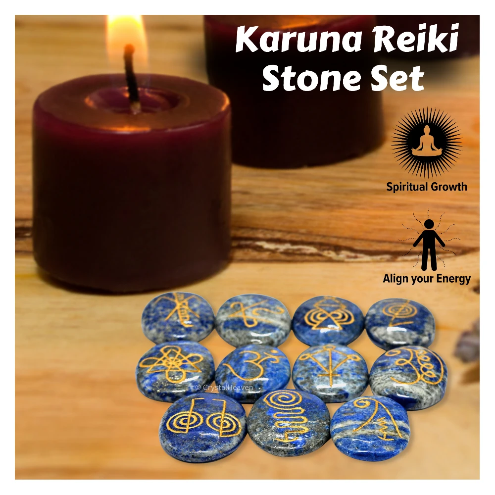 Lapis Lazuli Karuna Reiki Stone - Set of 11
